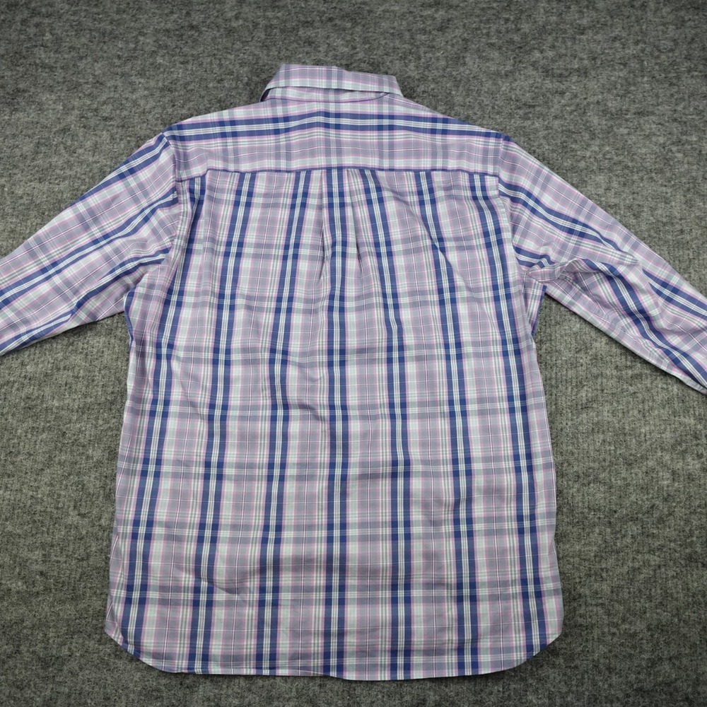 Vineyard Vines Shirt Mens Medium Blue Plaid Pink On The Go Performance Brrr - Picture 2 of 9